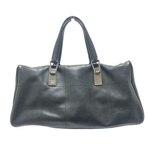 CHANEL Black Caviar Leather Boston Bag